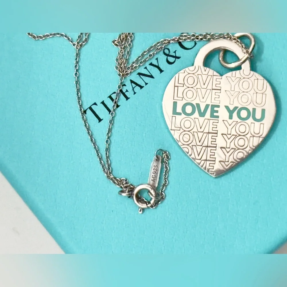 Tiffany & Co. I Love You Heart Charm Necklace - Picture 3 of 7
